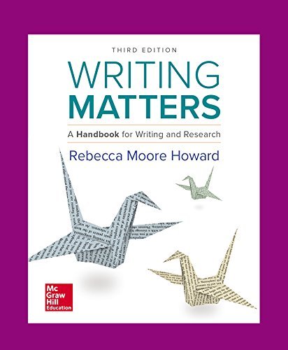 Writing Matters: A Handbook for Writing and Res... 1260166449 Book Cover