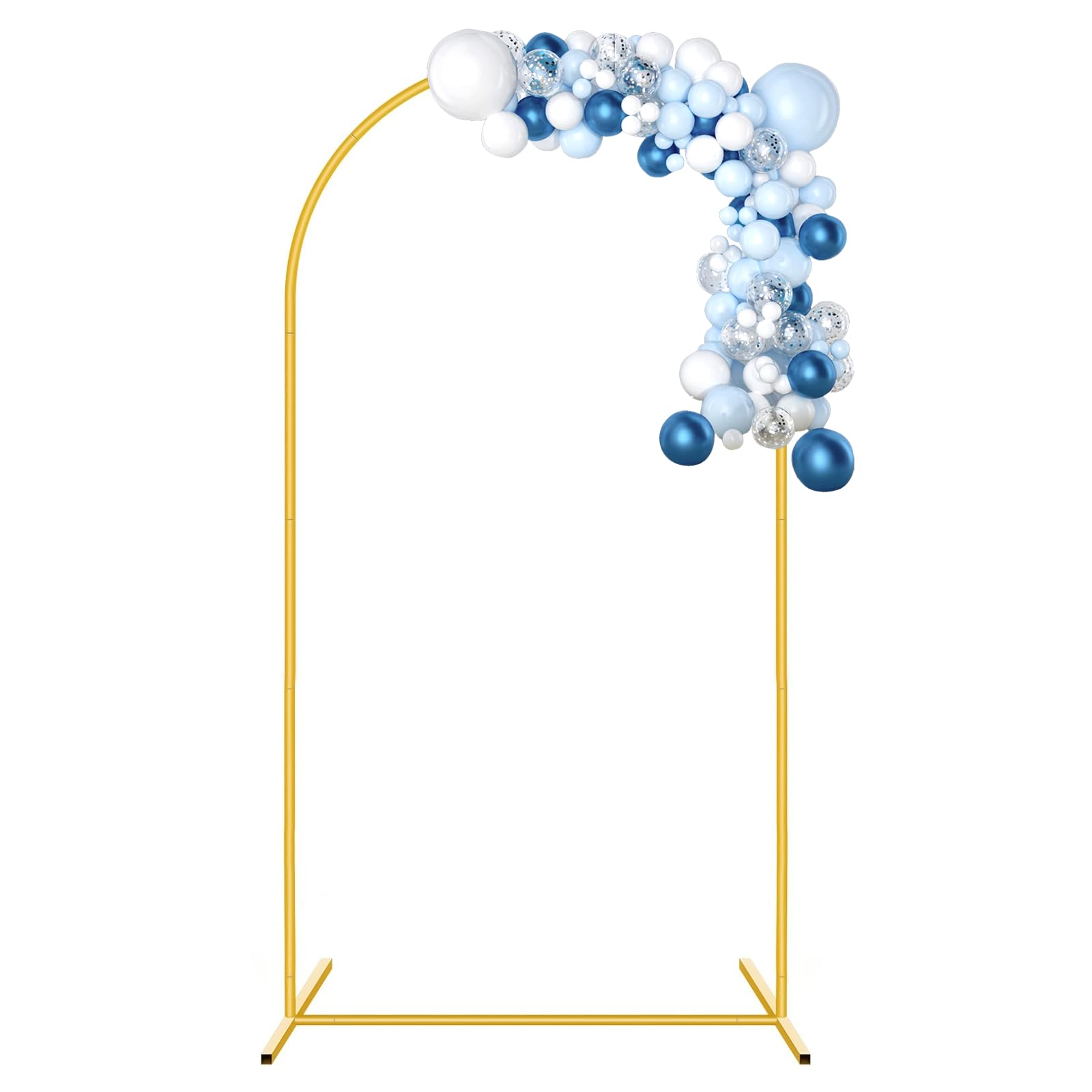 ( similar) 7.2FT Arch Backdrop Stand, Metal Balloon Arch Stand, Gold Wedding Arch Frame, Heavy Duty Portable & Tool-Free Assembly for Parties, Garden, Birthday, Baby Shower