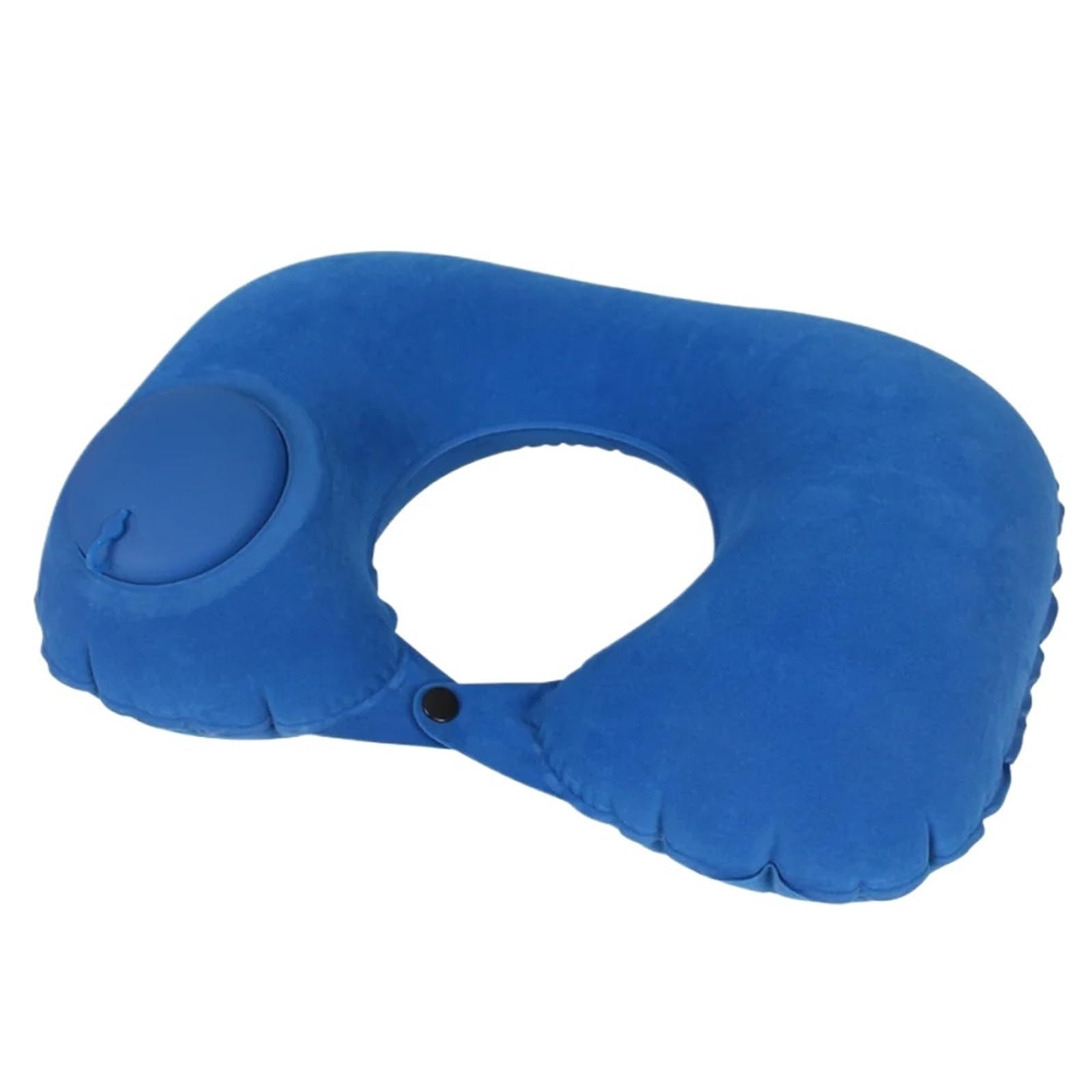 Neck Pillow Neck Pillow U Shape Cushion for Airplane and Car Inflatable Auto Air Compress Ring Outdoor Travel(Blue)
