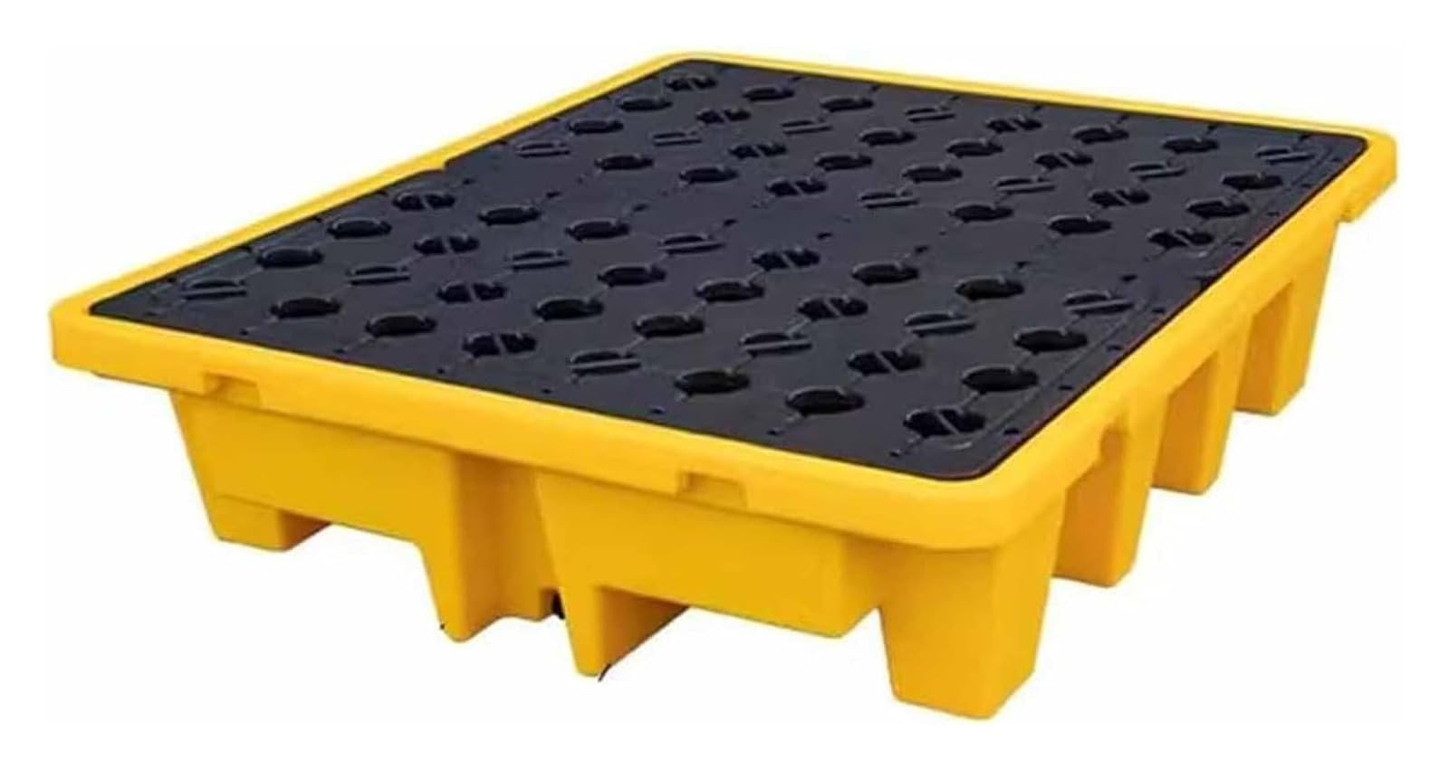 Générique Bac de rétention empilable - Bac de rétention Robuste pour fûts d'huile avec Grille supérieure Plate pour Atelier, Garage, supermarché - Solution de Stockage Industriel (130 x 110 x 30 cm)