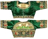Style de col : rond Pujia Mills Chemisier de mariée à manches mi-longues en soie avec broderie à la main, Vert, 38