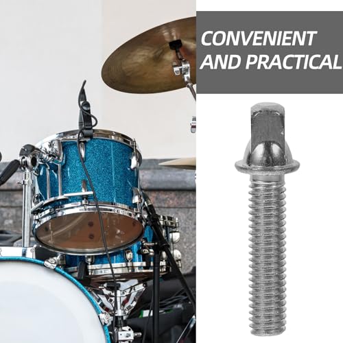 Mobestech 2pcs Tornillos de Montaje para Batería de Acero Inoxidable con Arandelas, Sujetadores de Tensión para Lugs de Batería, Ideales para Kits de Percusión y Reparaciones de Hardware de Batería, Plateado miniatura 3
