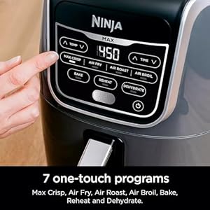 Ninja AF161CM Max XL Air Fryer that Cooks, Crisps, Roasts, Broil, Bakes, Reheats and Dehydrates, with 5.5 Quart Capacity, and a High Gloss Finish, Cinnamon (Renewed) Ninja AF161CM Max XL Air Fryer that Cooks Crisps Roasts Broil Bakes Reheats and Dehydrates with 55 Quart Capacity and a High Gloss Finish Cinnamon Renewed