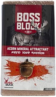 Boss Buck Boss Block - Acorn Mineral Attractant - Attracts Game Fast, Long Lasting, Perfect for New or Maintaining Mineral Sites, Multicolor, One Size