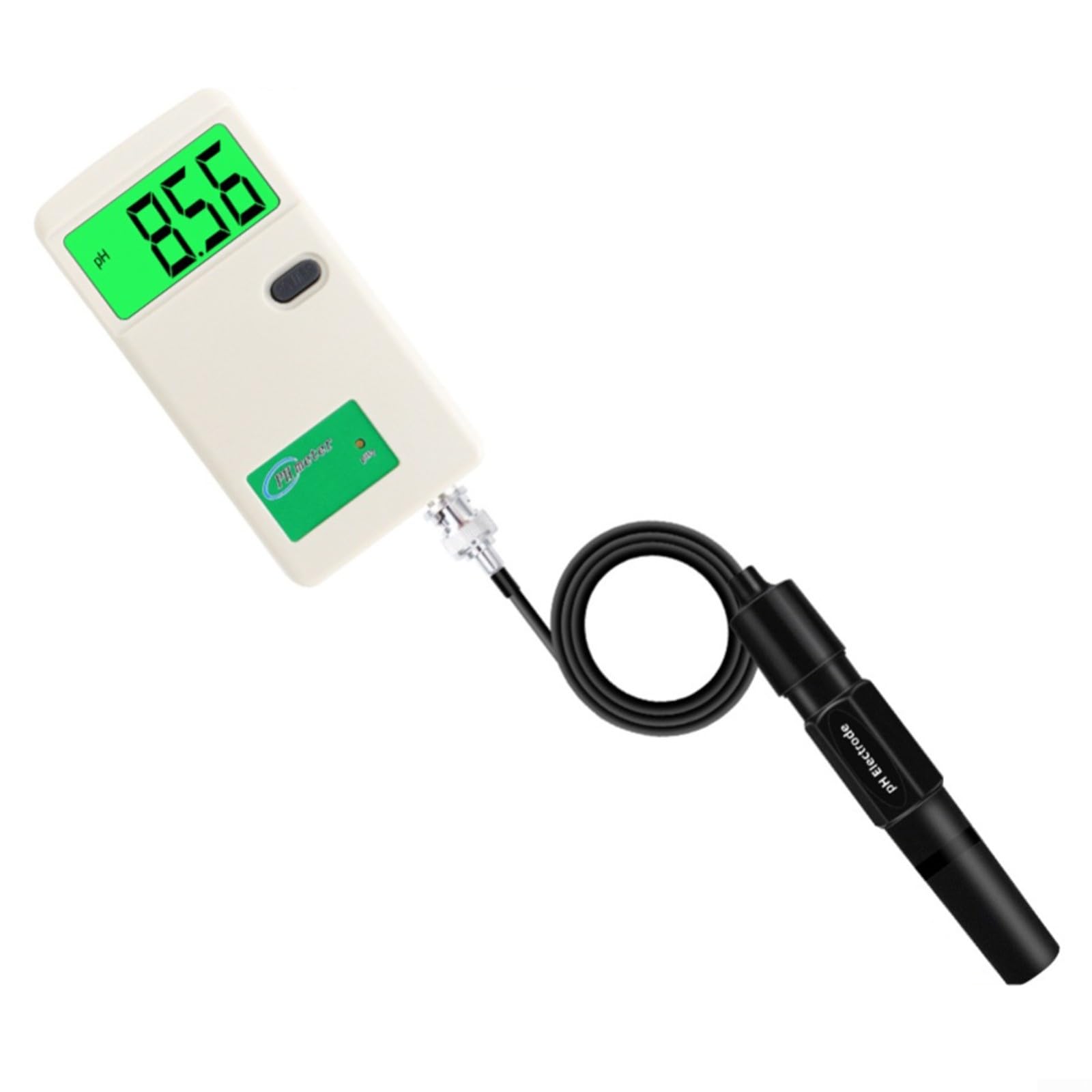 KiraKira Cyfrowy miernik pH ABS z podświetlanym ekranem, dokładny tester jakości wody, akwaria, hydroponika, baseny, zawiera baterię 9 V