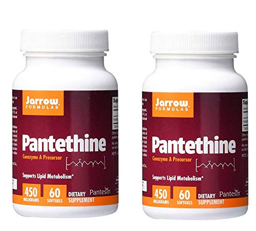 Jarrow Pantethine Coenzyme A Precursor 450 Milligrams Dietary Supplement (60 Softgels) Pack of 2