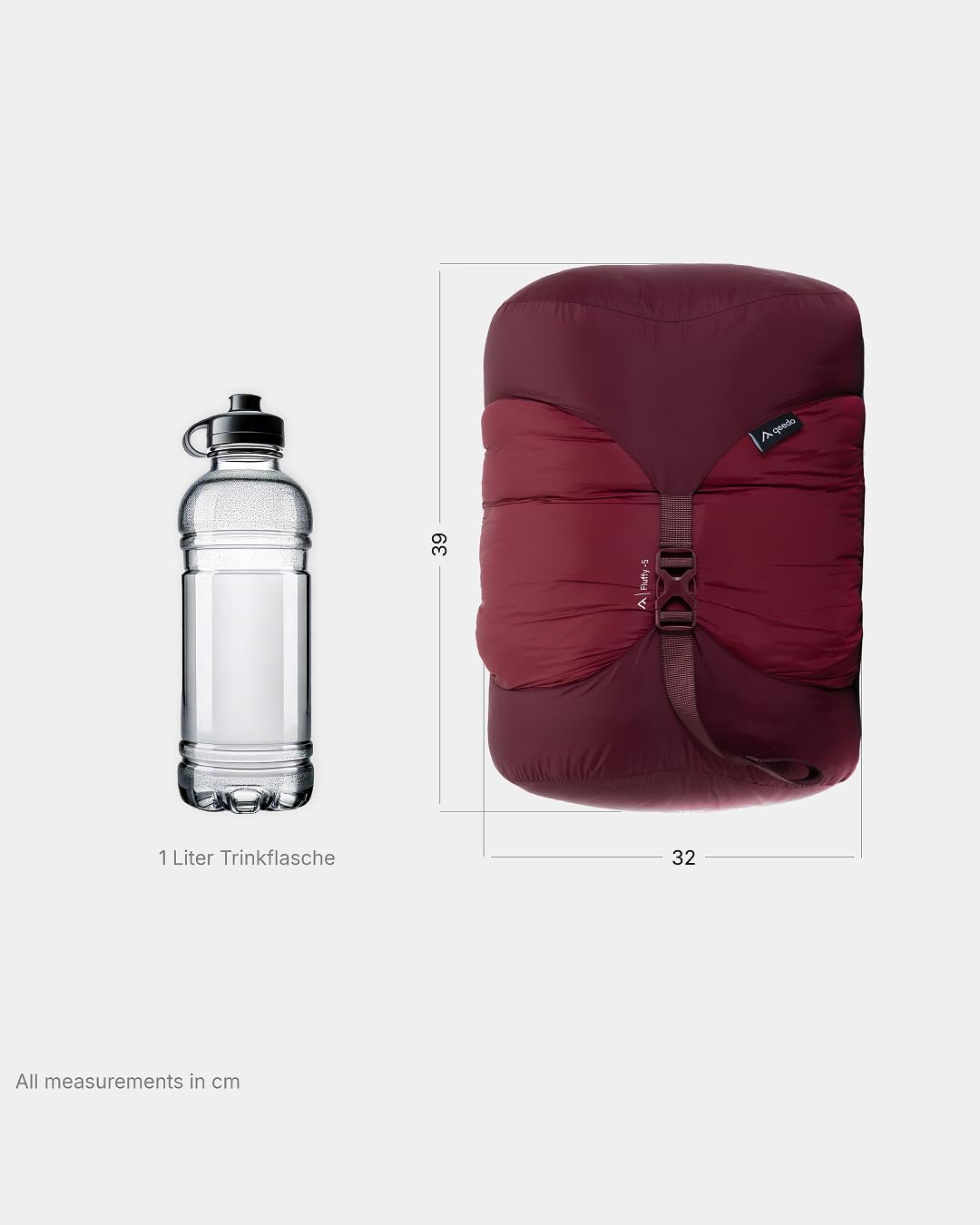 qeedo Daunenschlafsack Winter – sehr warm & komprimierbar, Komfort -5 °C, in 2 Größen, RDS Daune, wasserabweisend, Camping & Trekking
