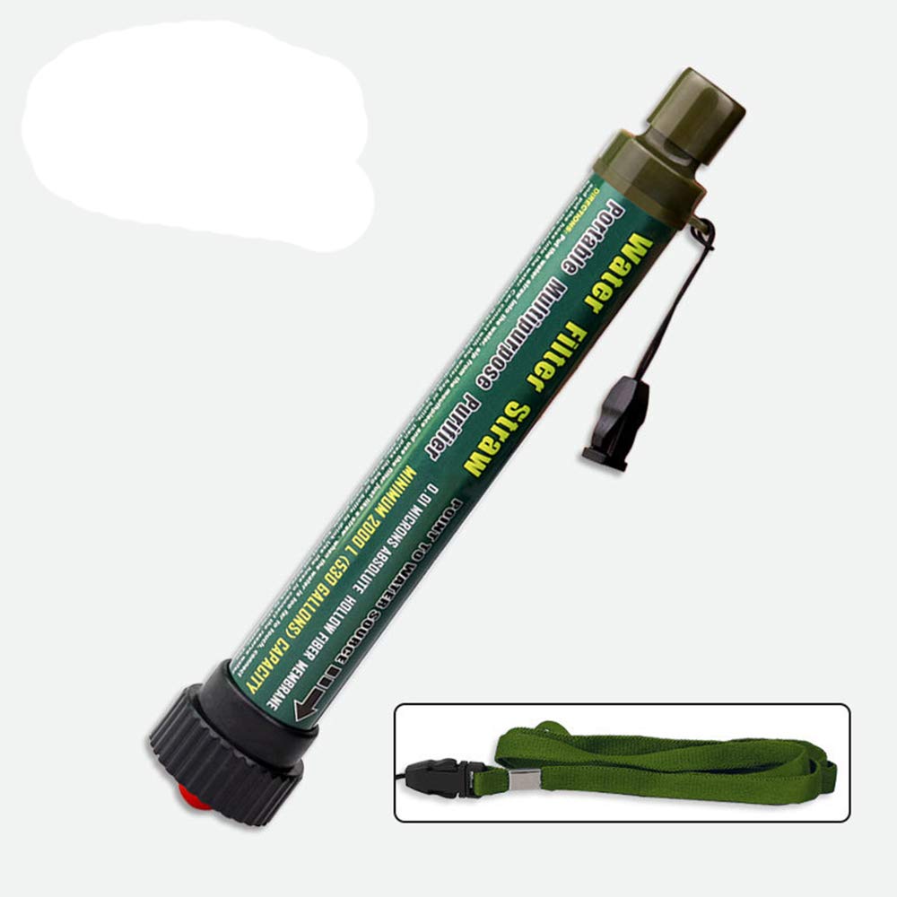 Filtre À Eau Personnelle Paille De Purification De l'eau De Survie en Plein Air 2000L Supprimer 99,99% Bactéries Et Protozoa pour La Les Engins d'urgence