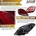 USR DEPO 15-18 W205 C-Class 4DR Sedan UPGRADE Full LED Rear Tail Light Assembly Set (Left + Right) Compatible with 2015-2018 Mercedes Benz W205 C Class 4 Dr Sedan (Red Lens, Plug and Play, 2PC Set)