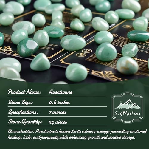 Image of Aventurine Healing Crystal Stone Set - 24 Pieces, 0.6 inch Natural & Polished Stones for Healing, Meditation, Reiki, Chakra, Crafting & Decoration
