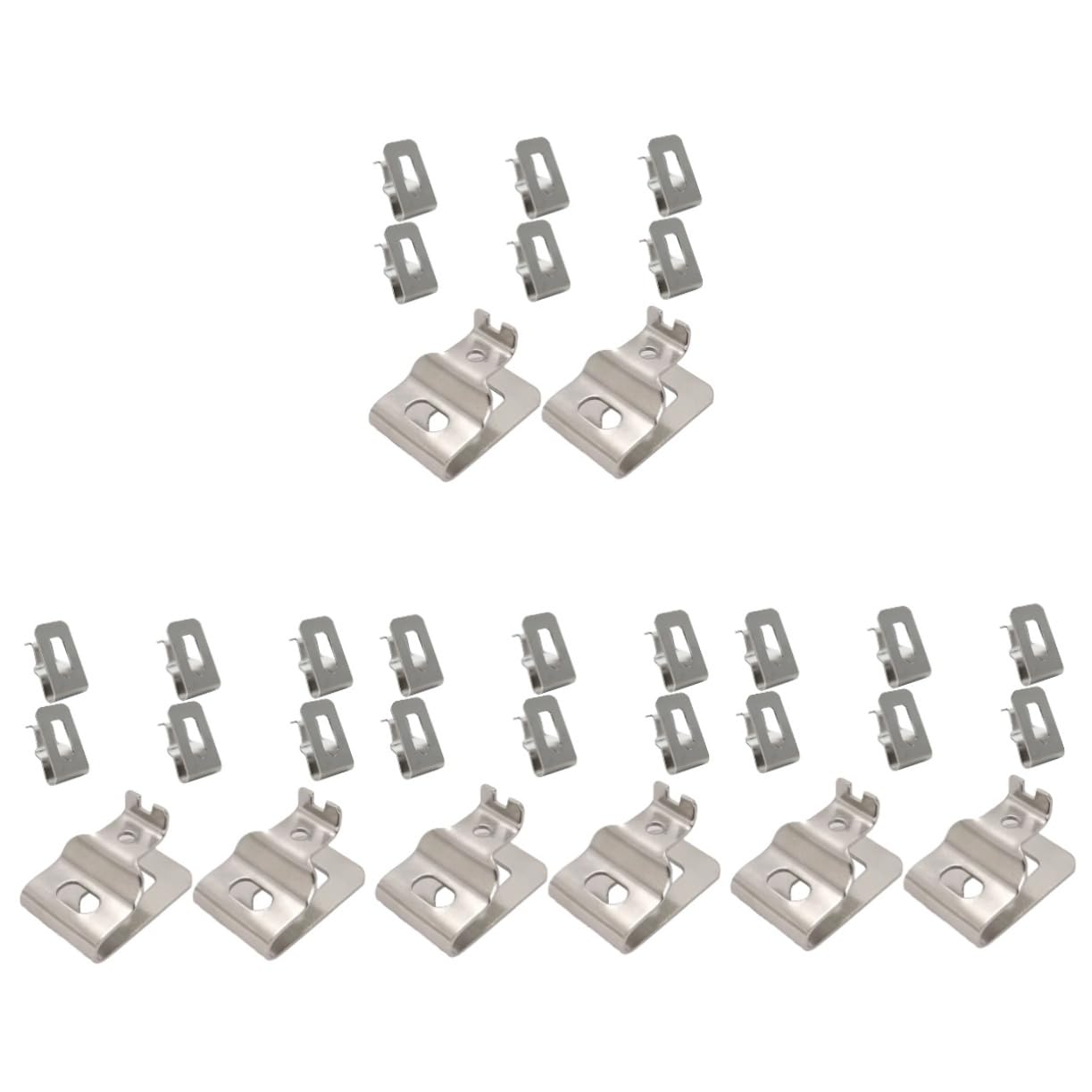 EXCEART 4 Set Fibbia Della Vita Utensile Cintura Di Lavoro Chiave Gancio Per Clip Da Cintura Per Utensili Elettrici Cintura Per Utensili Pesanti Argento Acciaio Inossidabile 8 Pezzi*4