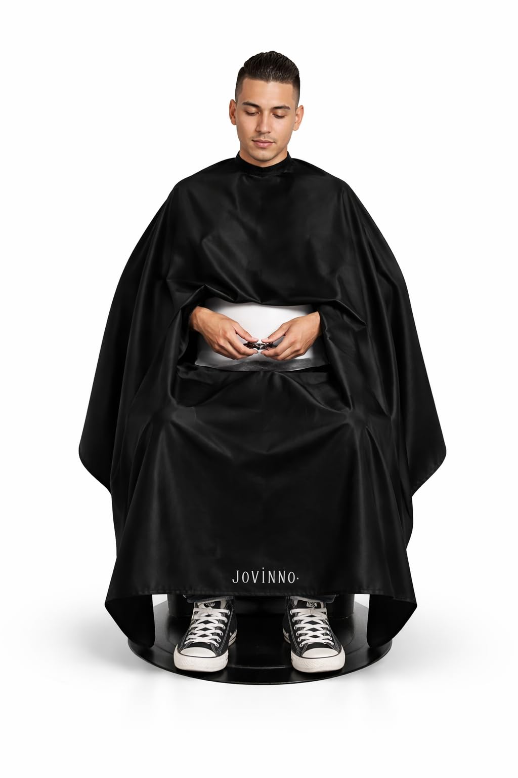 Amazon.com: Jovinno Large Size Black Barber Cape with Phone