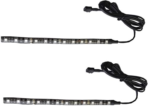 Kingshowstar 2 luces LED de 8 pulgadas, 12 luces LED flexibles multicolor 5050 SMD Flex RGB para motocicleta, ATV, coche, 2 unidades