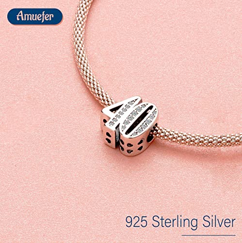 Image of Mothers Day Birthday Number Love Family Friendship Graduation Auntie Grandma Dad Mom Charms for Pandora Bracelets Necklaces, Gifts Women, for Anniversary Valentines Christmas