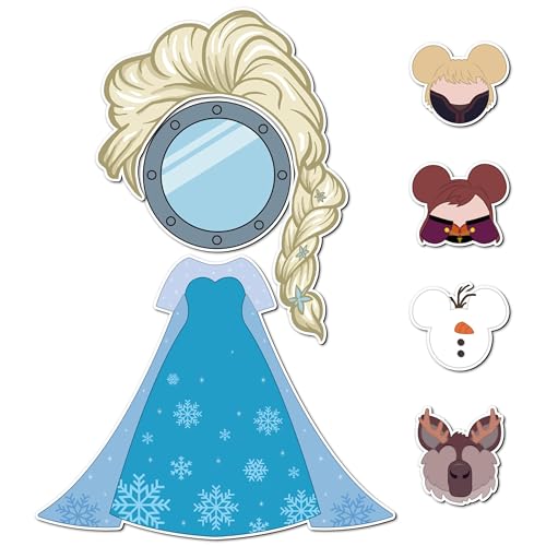 BOpusail 7Pcs Princess Mouse Cruise Door Magnets Birthday Cruises Entrance Decor Deer Snowman Refrigerator Magnet Sticker Waterproof Magnetic Decals for Holiday Carnival Ship Cabin Collectible Decor