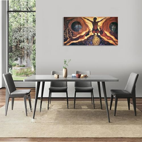 Diego Rivera Forces souterraines Impression sur Toile 80x145cm