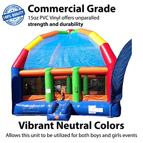 Tentandtable Big Bubba Commercial Inflatable Castle Bounce House, Indoor Outdoor Backyard Bouncer For Kids And Adults, Includes 2Hp Blower & Stakes - 22' L X 22' W X 18' H #TOP1
