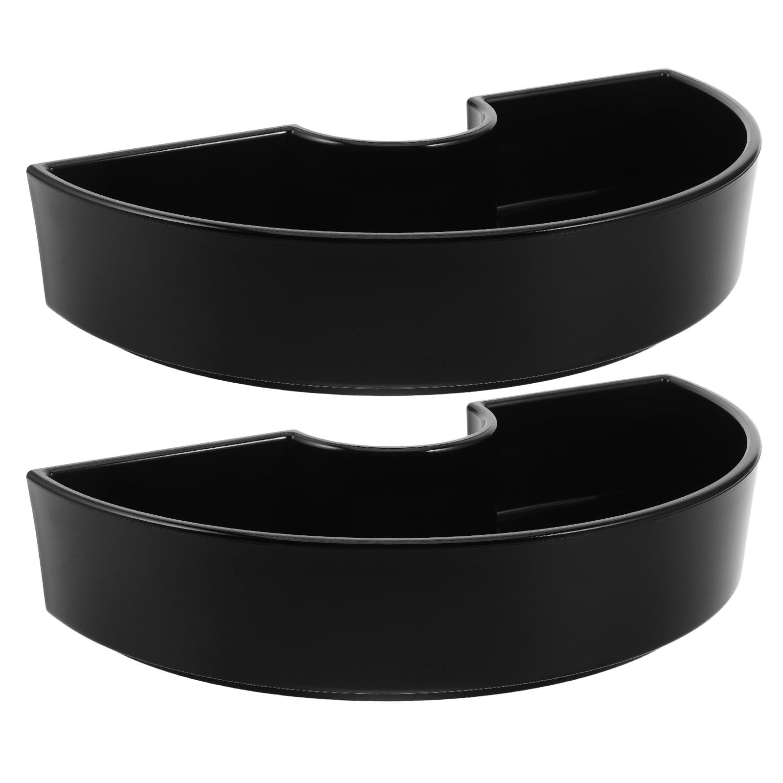 GATHINESS 2pcs Half Circle Patio Umbrella Base Planters with Umbrella Hole, Weather Resistant Plastic Outdoor Planter Pots for Garden and Home, Semicircle Shape, 28.3x14x6cm