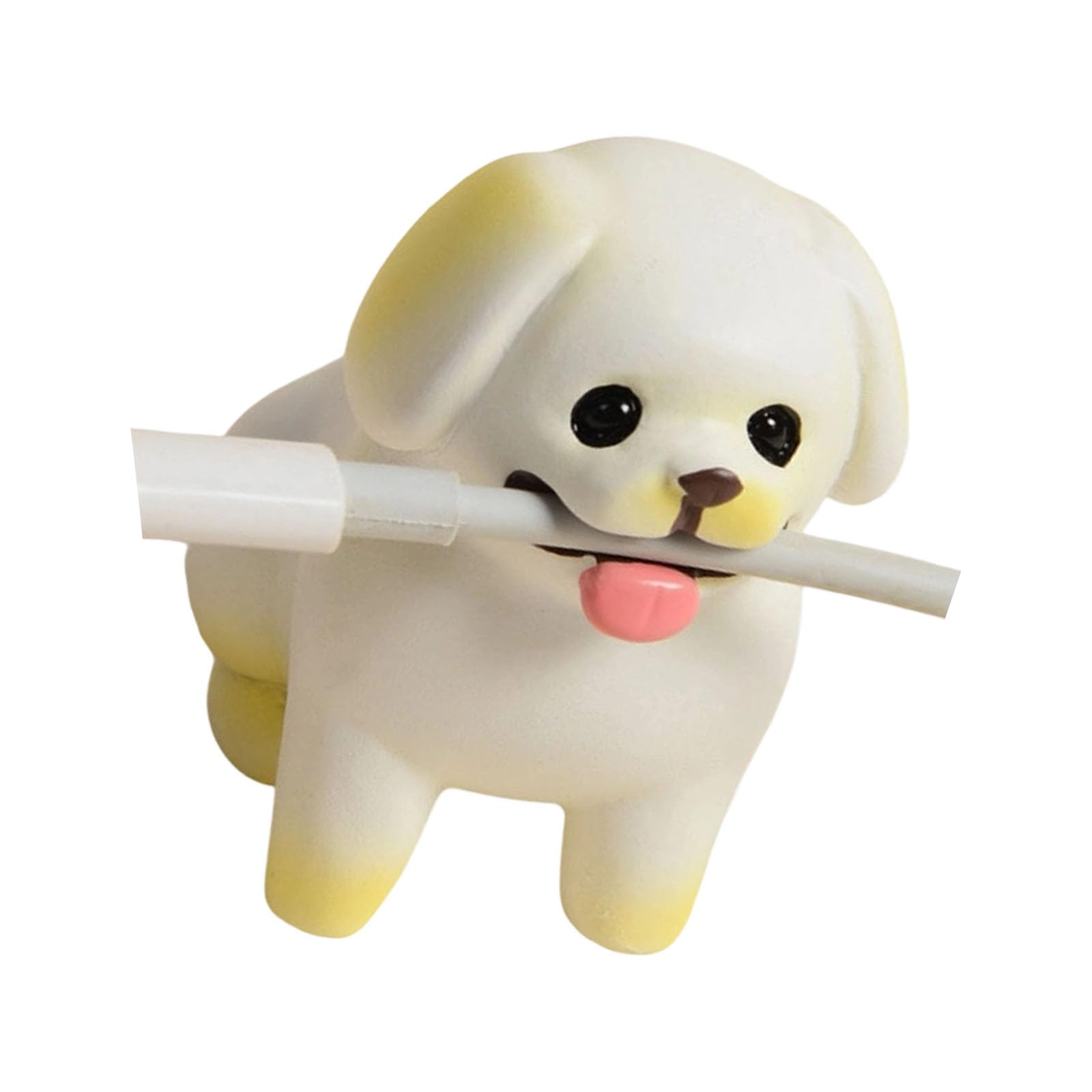 Msioytog Sitting Dogs Figurines Resin Dog Statue Sculptures with Cord Organizers Moderns Desktop Ornament for Home Decors Resin Dog Garden Statues Outdoor Decors
