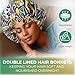 Discover premium african double layer silk satin bonnets designed for hair protection, moisture retention, and all-night comfort with xl scrunchie