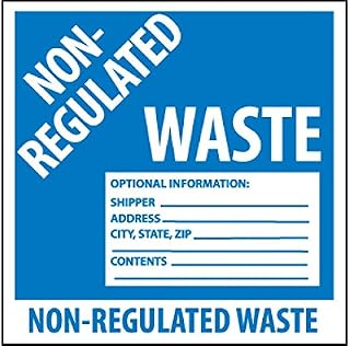 NMC HW9ALV Non-Regulated Waste Optional Information: Shipper__, Address__, City, State, Zip__, Contents__ Label - [Roll of 500] PS Vinyl Hazmat Label