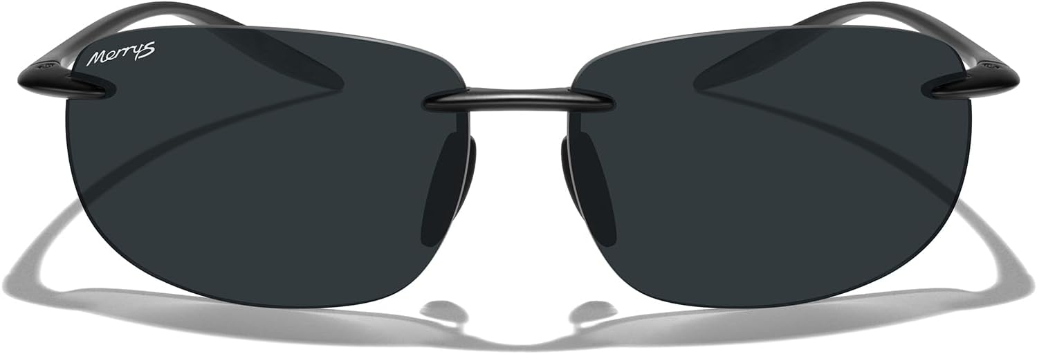 MERRY'S Rimless Sunglasses for Men Women Running Fishing Golf Surf Driving Rectangular Sunglasses S3528