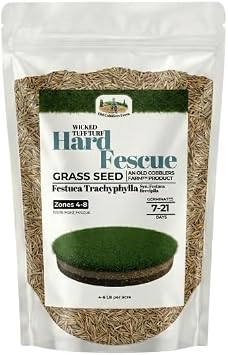 Old Cobblers FarmTM Wicked Tuff Turf Hard Fescue Grasses - Low-Maintenance Cool-Season Grass Seed for Lush Lawns, Shade Areas, and Soil Coverage 5 lbs | 10 lbs | 15 lbs | 20 lbs 5lbs