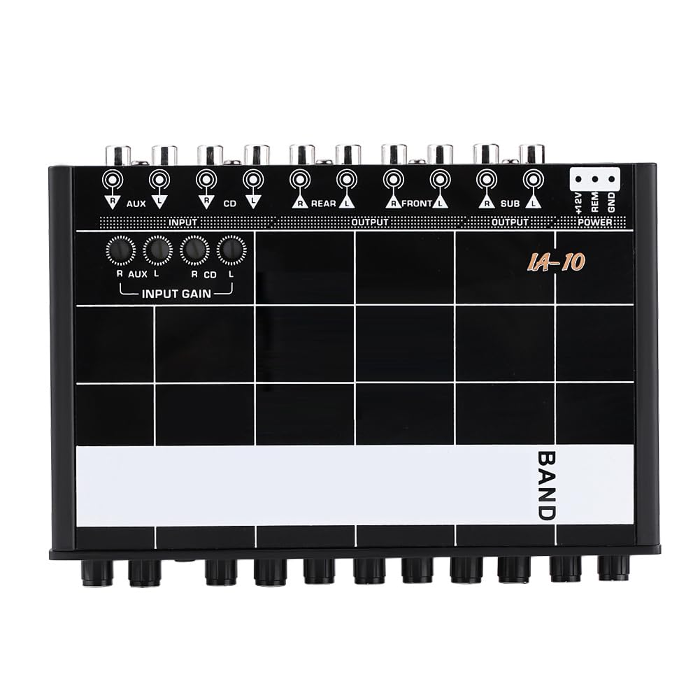 Ecualizador de Audio para Automóvil Sintonizador Avanzado de 7 Bandas para Control de Sonido Personalizado en Vehículos Plástico Negro 180 * 120 * 30 Mm