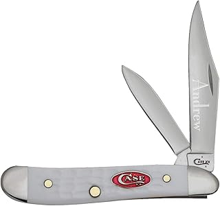 Personalized Case SparXX White Synthetic Standard Jig Peanut with Free Laser Engraving