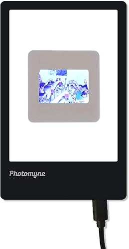 Photomyne Almohadilla de luz magnética de fondo de luz manos libres ultra fina brillo para soportar diapositivas de fotos y escaneo negativo de