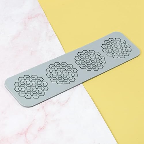 Miniatura 4 de TUKE Moldes de silicona con hojas 3D, para pastel de flores, fondant, hojas de abeja, moldes de pastelería, estampado de rosas, molde de encaje