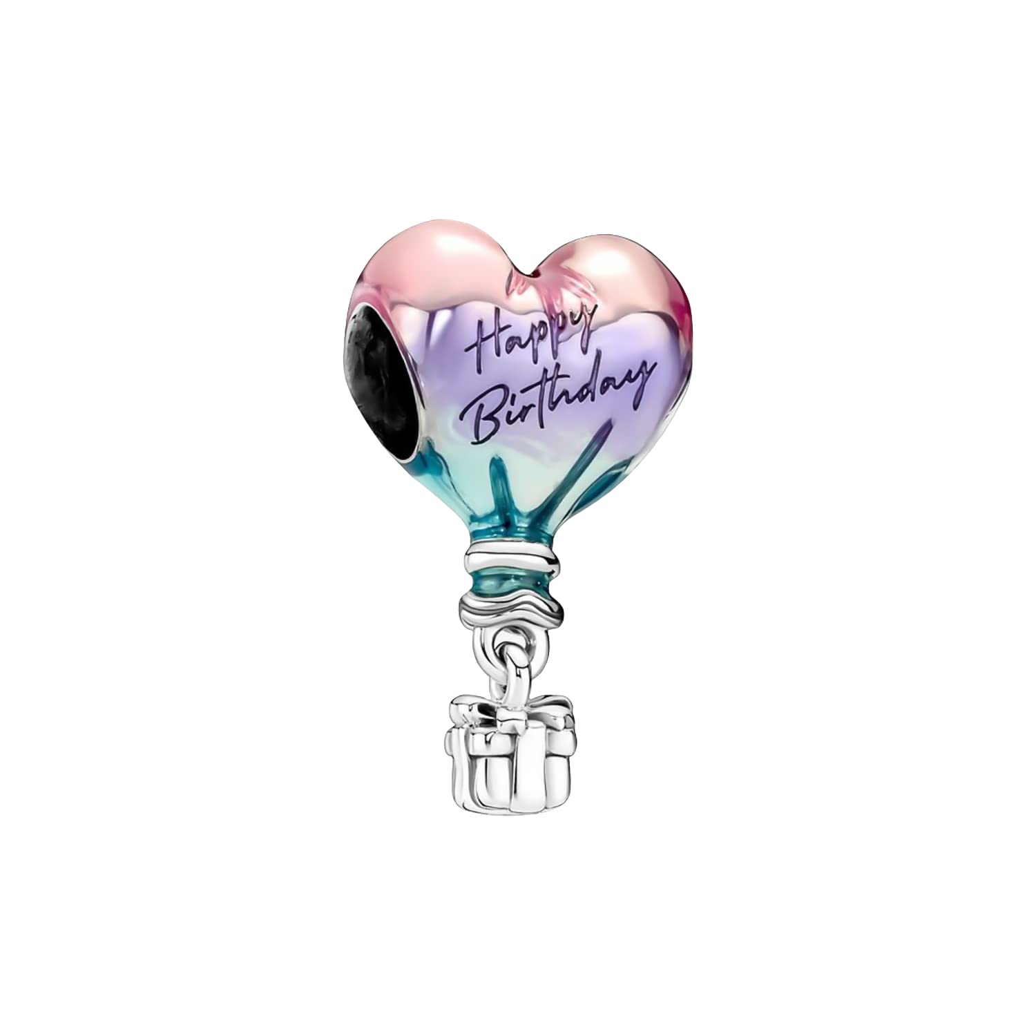 Charm New 2025 Compatibile Tutte Marche Mongolfiera Happy Birthday Compleanno Anniversario Ciondoli Originale Argento 925 Mamma Bead Portafortuna Cuore Natale Perline Verde Fucsia