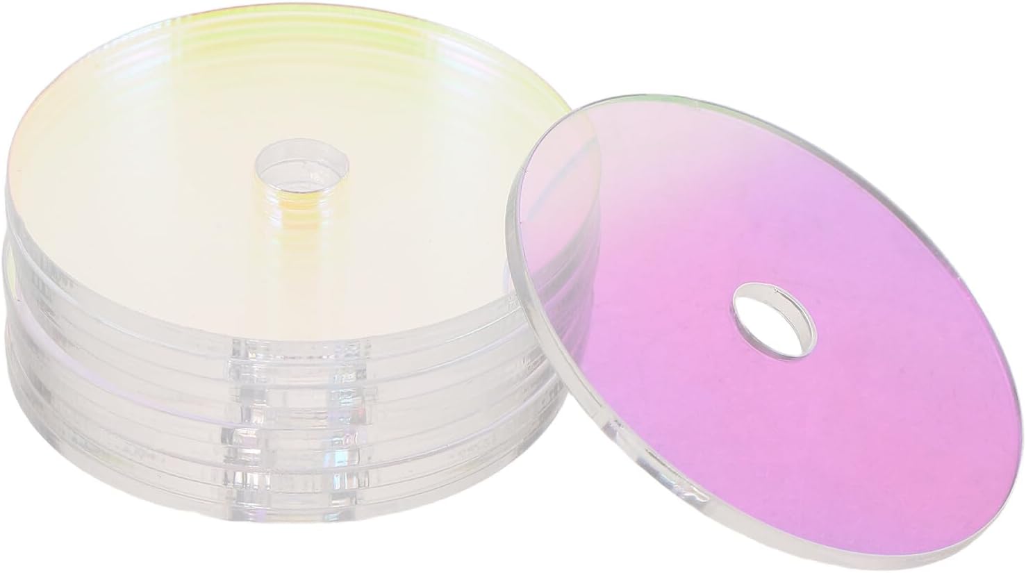 minkissy 10pcs Mini CD Keychain Set – 1.57' Laser Plastic Vinyl Record Pendant, Album Keyrings for Music Fans, Retro Party Decoration Accessories