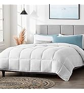 LUCID All-Season Microfiber Comforter – Down Alternative – Hypoallergenic – Box Stitched – 8 Duve...