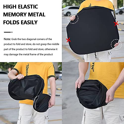 Car Windshield Sun Shade - Portable Folding Strong Uv&Heat Resistant Sun Blocker- Keeps Car Cool,Universal Windshield Cover Sun Shade Fit Car, Truck, Suv (M/55.12X27.56Inch) #TOP5