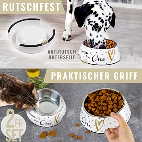 ne&no® Futternapf 2er Set für große Hunde | Fressnapf Hund rutschfest | Futternapf Hund (Gr.: L / 700 ml) | Wassernapf für Hunde | Dog Bowl