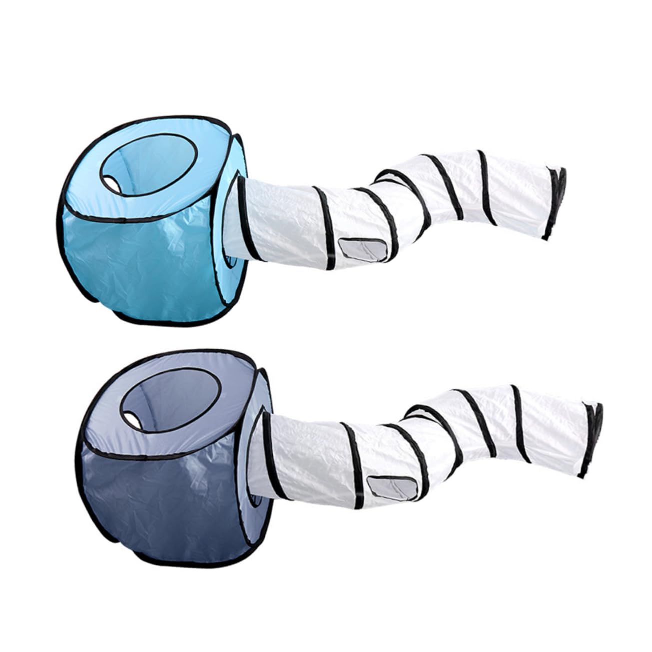 Toddmomy Tunnel De Jeu Pliable pour Chats Jouet Interactif Forme De s pour Intérieur Et Extérieur Couleur Bleue