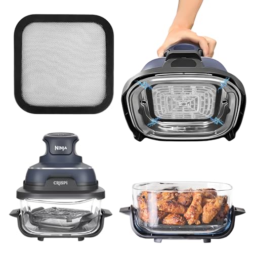 Airfryer Magnetisch Spritzschutz Zubehör für Ninja CRISPi Tragbare Airfryer Heißluftfritteuse 3 8 l 4-in-1 FN101EUGY Silikon Spritzschutz für Ninja Crispy Air Fryer Wiederverwendba Fettspritzschutz