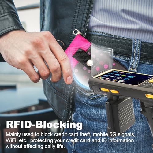Image of Minimalist RFID Wallet with Lanyard, Multi-functional ID Case with 2 Zipper Pockets and Key Chain for Men and Women, Tactical Badge Pouch Cards Holder, Coin Purse for Travel Sports - Two-Tone