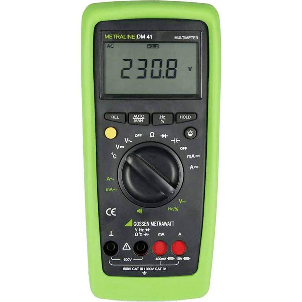 Gossen MetrawattM192A Handheld Digital Multimeter, CAT III 600 V, CAT IV 300 V Display (Counts)