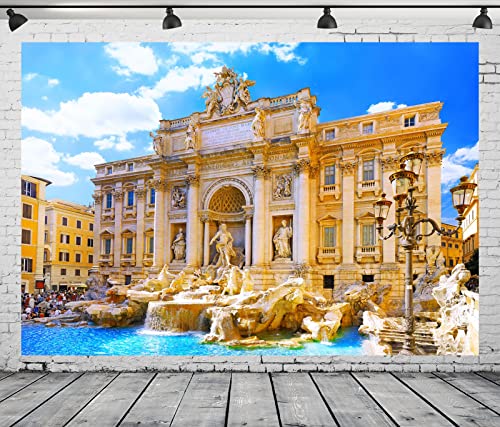 BELECO Fondo Fotográfico Tela 5x3ft Fontana di Trevi miniatura 2