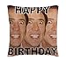 Yuanmeiju Birthday Excited Nicolas Cage Funny Pillow, Throw Pillow for Home Office Decor, Cover Linen Lined Pillow Case, Cute Decorative Couch Pillow, House Warming Presents (Cover Only)