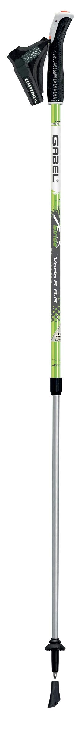 Gabel Vario S-9.6 Green kijki do nordic walkingu unisex – dla dorosłych, limonki, regulowana długość