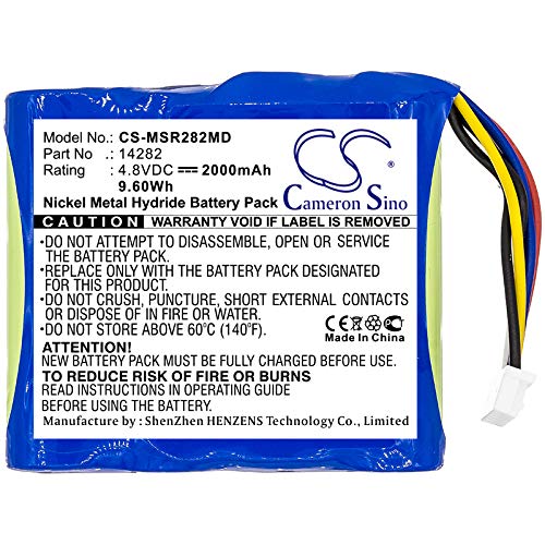 Cameron Sino - Batteria per Masimo Pulse Oximeter Radical7 Color, Radical-7, Rainbow PN: Masimo 14282, AMED3404, B11588, 2000 mAh, 9,60 Wh