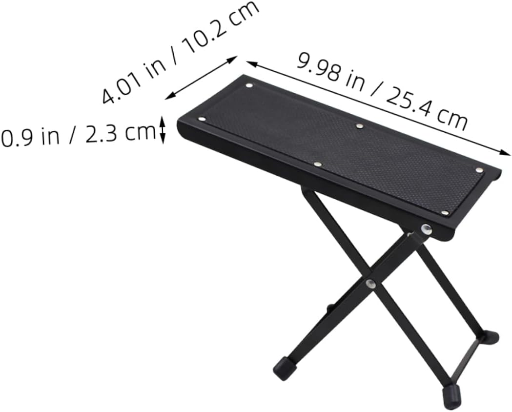 Portable Guitar Footstool Ottoman Comfortable Guitar Foot Rest Guitarist Foot Stool for Practice Performance