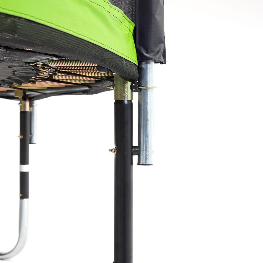 KANGUI Trampoline de Jardin PUNCHI avec Filet de Sécurité, Échelle, Bâche de Protection et Kit d’Ancrage – Vert – Ø300, Ø360 et Ø430 cm