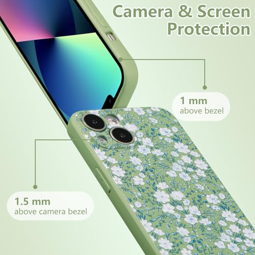 Coque silicone iPhone 13 MagSafe antichoc et esthétique florale - 3