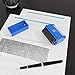 Identity Theft Protection Roller Stamps Wide Kit - Confidential Roller Stamp, Anti Theft, Privacy & Security Stamp, Designed for ID Blackout Security - Classy Blue Wide with 3 Refills