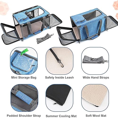 Panier pour chat ventilé et portable pour avion et auto - 6