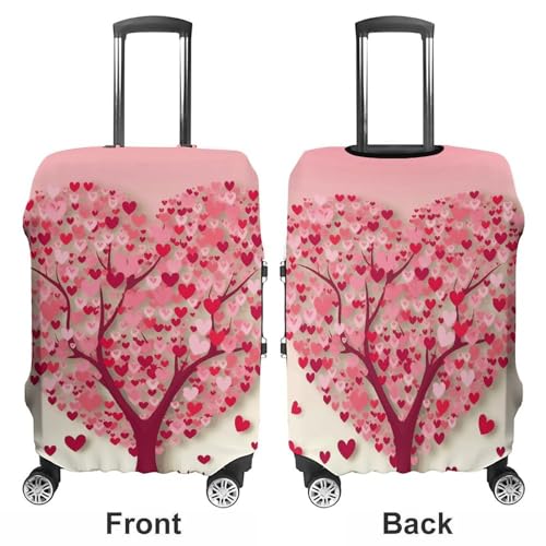Travel Luggage Cover Protectors Elastic Anti-scratch Suitcase Cover Washable Luggage Sleeve Heart Tree Suitcase Cover Protector Fit 18-32 Inch Suitcases Travel Accessories L3